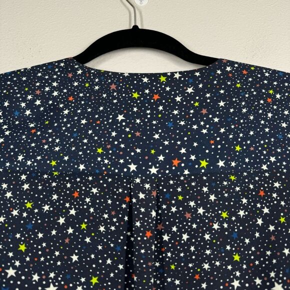 Likely Galaxy Ryerson Romper Navy Blue Star Print Tie Front Multicolor Size 2 - Picture 8 of 11